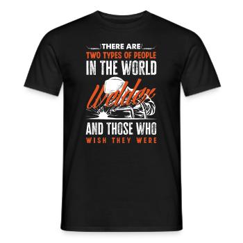 Funny Welder Gift - Men's T-Shirt - black - Front - AI Model Male 178 light (178cm)