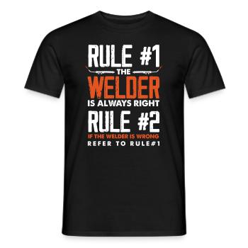 Funny Welder Gift - Men's T-Shirt - black - Front - AI Model Male 178 light (178cm)