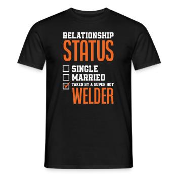 Funny Welder Gift - Men's T-Shirt - black - Front - AI Model Male 178 light (178cm)