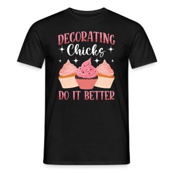 Cupcake-künstler Backt - Männer T-Shirt - Schwarz - Vorne - AI Model Male 178 light (178cm)