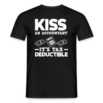 Funny Tax Advisor Accountant Gift - Men's T-Shirt - black - Front - AI Model Male 178 light (178cm)