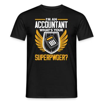 Drôle de cadeau comptable de conseiller fiscal - T-shirt homme - noir - Devant - AI Model Male 178 light (178cm)