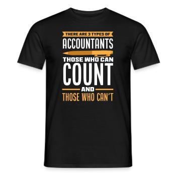 Funny Tax Advisor Accountant Gift - Men's T-Shirt - black - Front - AI Model Male 178 light (178cm)