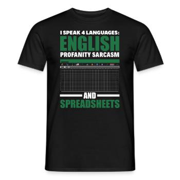 Drôle de cadeau comptable de conseiller fiscal - T-shirt homme - noir - Devant - AI Model Male 178 light (178cm)