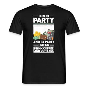 Funny Tax Advisor Accountant Gift - Men's T-Shirt - black - Front - AI Model Male 178 light (178cm)