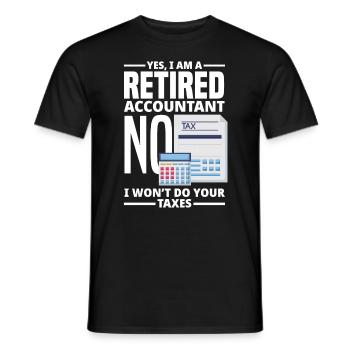 Drôle de cadeau comptable de conseiller fiscal - T-shirt homme - noir - Devant - AI Model Male 178 light (178cm)