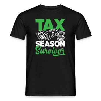 Drôle de cadeau comptable de conseiller fiscal - T-shirt homme - noir - Devant - AI Model Male 178 light (178cm)