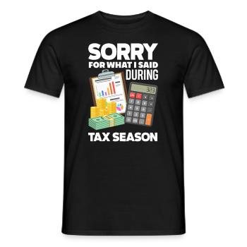Funny Tax Advisor Accountant Gift - Men's T-Shirt - black - Front - AI Model Male 178 light (178cm)