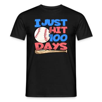 100. Tag Des Schulbaseballkostüms 100 Tage - Männer T-Shirt - Schwarz - Vorne - AI Model Male 178 light (178cm)