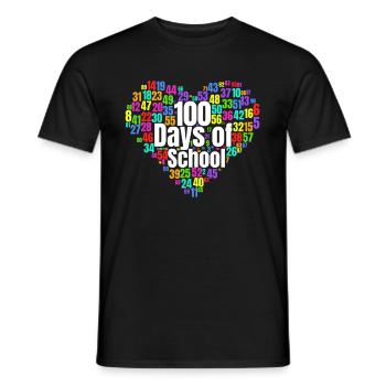 100. Tag Des Schulherzkostüms 100 Schultage - Männer T-Shirt - Schwarz - Vorne - AI Model Male 178 light (178cm)