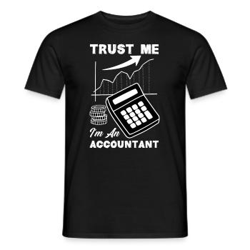 Drôle de cadeau comptable de conseiller fiscal - T-shirt homme - noir - Devant - AI Model Male 178 light (178cm)