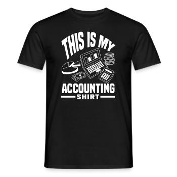 Drôle de cadeau comptable de conseiller fiscal - T-shirt homme - noir - Devant - AI Model Male 178 light (178cm)