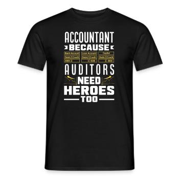 Funny Tax Advisor Accountant Gift - Men's T-Shirt - black - Front - AI Model Male 178 light (178cm)