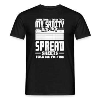 Drôle de cadeau comptable de conseiller fiscal - T-shirt homme - noir - Devant - AI Model Male 178 light (178cm)