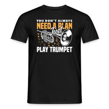 Trumpet Trumpeter Trumpet Player - Men's T-Shirt - black - Front - AI Model Male 178 light (178cm)