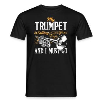 Trompete Trompeter Trompeten Spieler - Männer T-Shirt - Schwarz - Vorne - AI Model Male 178 light (178cm)
