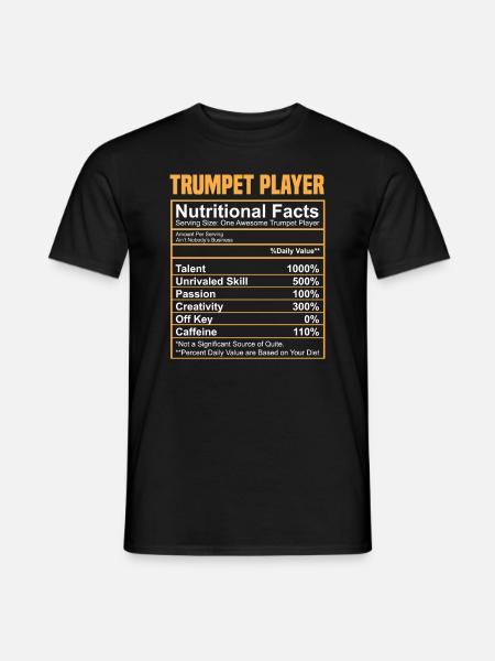Trompete Trompeter Trompeten Spieler - Männer T-Shirt - Schwarz
