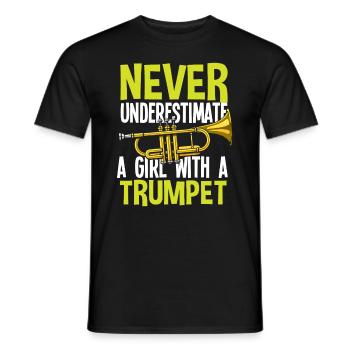 Trompete Trompeter Trompeten Spieler - Männer T-Shirt - Schwarz - Vorne - AI Model Male 178 light (178cm)