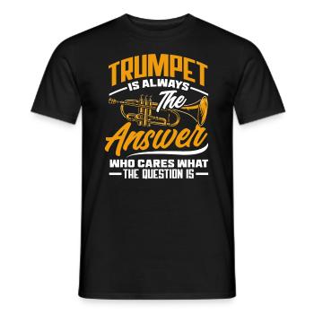 Trompete Trompeter Trompeten Spieler - Männer T-Shirt - Schwarz - Vorne - AI Model Male 178 light (178cm)