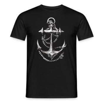 Conception de chant de mer pour les proches tout en chantant - T-shirt homme - noir - Devant - AI Model Male 178 light (178cm)