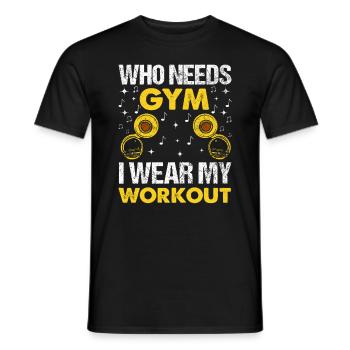 Funny Sousaphone Brass Band Player Marschband - Männer T-Shirt - Schwarz - Vorne - AI Model Male 178 light (178cm)