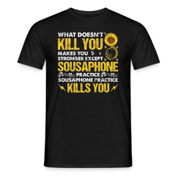 Funny Sousaphone Brass Band Player Marschband - Männer T-Shirt - Schwarz - Vorne - AI Model Male 178 light (178cm)