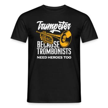 Trompete Trompeter Trompeten Spieler - Männer T-Shirt - Schwarz - Vorne - AI Model Male 178 light (178cm)