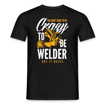 Funny Welder Gift - Men's T-Shirt - black - Front - AI Model Male 178 light (178cm)