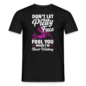 Funny Welder Gift - Men's T-Shirt - black - Front - AI Model Male 178 light (178cm)