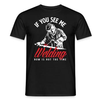 Lustiges Schweißer Geschenk - Männer T-Shirt - Schwarz - Vorne - AI Model Male 178 light (178cm)