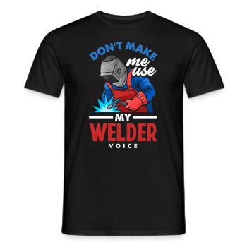 Funny Welder Gift - Men's T-Shirt - black - Front - AI Model Male 178 light (178cm)