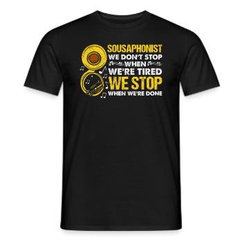 Funny Sousaphone Brass Band Player Marschband - Männer T-Shirt - Schwarz - Vorne - AI Model Male 178 light (178cm)