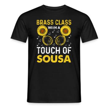 Funny Sousaphone Brass Band Player Marschband - Männer T-Shirt - Schwarz - Vorne - AI Model Male 178 light (178cm)