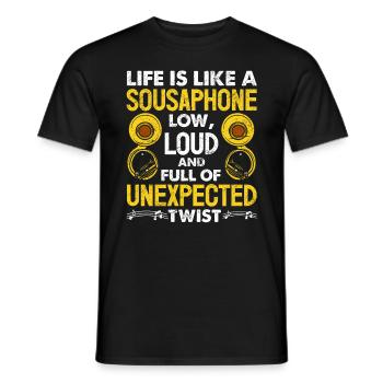 Funny Sousaphone Brass Band Player Marschband - Männer T-Shirt - Schwarz - Vorne - AI Model Male 178 light (178cm)