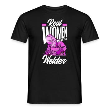 Lustiges Schweißer Geschenk - Männer T-Shirt - Schwarz - Vorne - AI Model Male 178 light (178cm)
