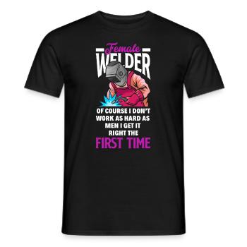 Funny Welder Gift - Men's T-Shirt - black - Front - AI Model Male 178 light (178cm)
