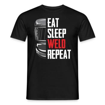 Funny Welder Gift - Men's T-Shirt - black - Front - AI Model Male 178 light (178cm)