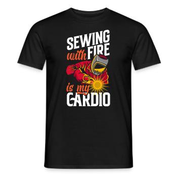 Funny Welder Gift - Men's T-Shirt - black - Front - AI Model Male 178 light (178cm)