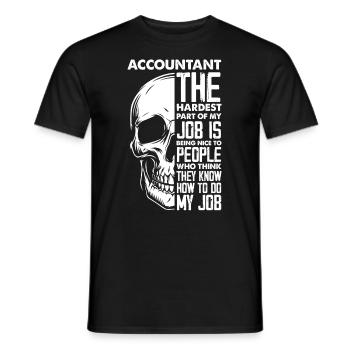 Funny Tax Advisor Accountant Gift - Men's T-Shirt - black - Front - AI Model Male 178 light (178cm)