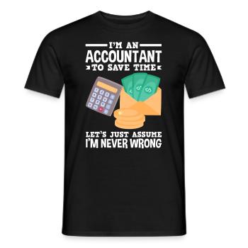 Funny Tax Advisor Accountant Gift - Men's T-Shirt - black - Front - AI Model Male 178 light (178cm)