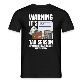 Drôle de cadeau comptable de conseiller fiscal - T-shirt homme - noir - Devant - AI Model Male 178 light (178cm)