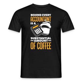Drôle de cadeau comptable de conseiller fiscal - T-shirt homme - noir - Devant - AI Model Male 178 light (178cm)