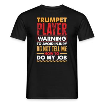 Trompete Trompeter Trompeten Spieler - Männer T-Shirt - Schwarz - Vorne - AI Model Male 178 light (178cm)