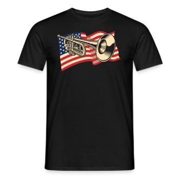 Trompete Trompeter Trompeten Spieler - Männer T-Shirt - Schwarz - Vorne - AI Model Male 178 light (178cm)