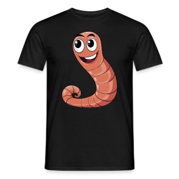 Ver de terre - Cultivateurs de vers - Compétences de ferme de vers - T-shirt homme - noir - Devant - AI Model Male 178 light (178cm)