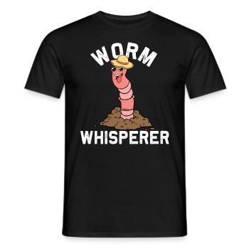 Earthworm Vermicompost Worm Farming Composting - Men's T-Shirt - black - Front - AI Model Male 178 light (178cm)