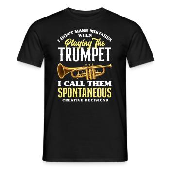 Trumpet Trumpeter Trumpet Player - Men's T-Shirt - black - Front - AI Model Male 178 light (178cm)