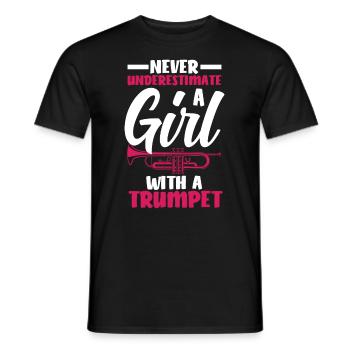 Trompete Trompeter Trompeten Spieler - Männer T-Shirt - Schwarz - Vorne - AI Model Male 178 light (178cm)