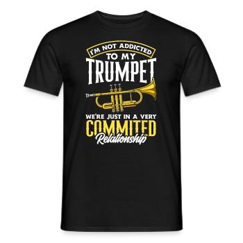 Trompete Trompeter Trompeten Spieler - Männer T-Shirt - Schwarz - Vorne - AI Model Male 178 light (178cm)