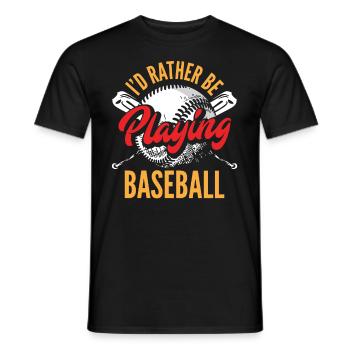 Funny Baseball - Men's T-Shirt - black - Front - AI Model Male 178 light (178cm)